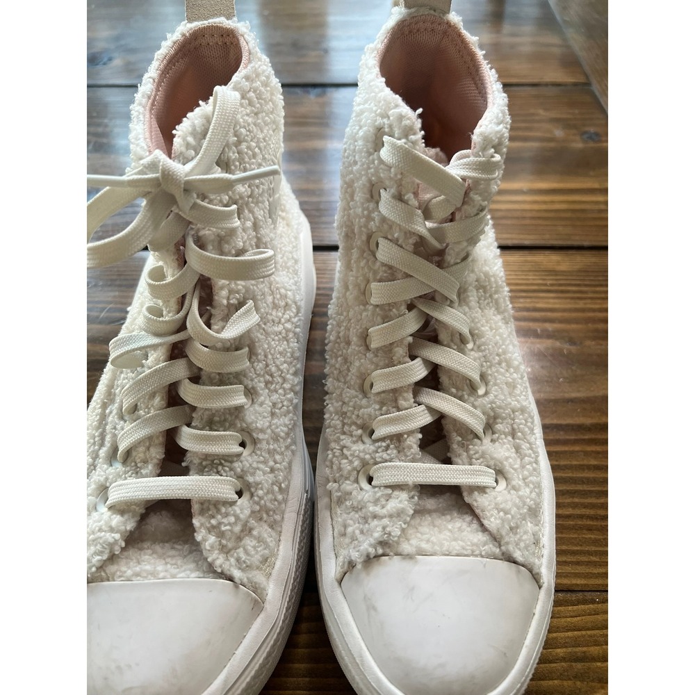 Converse Chuck Taylor All Star Move Sherpa Platform High Top Cream 573074C 7.5W